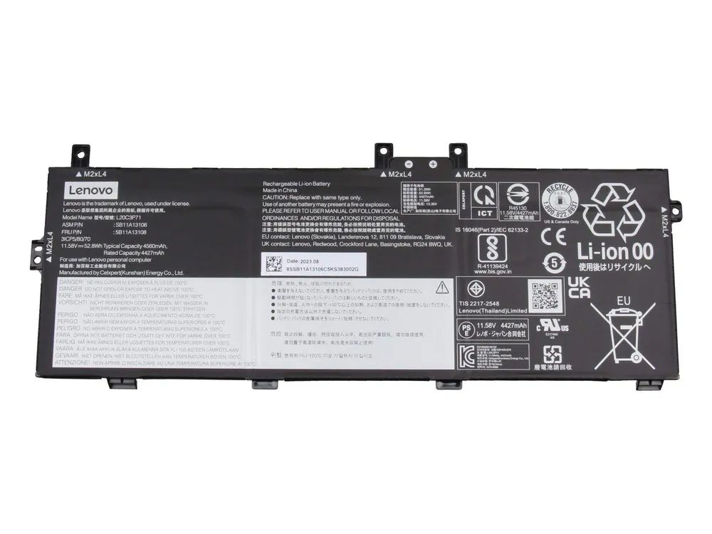 Lenovo Battery Internal 3 Cell 52.8Wh LiIon LGC 5B11A14635 - Batterie - 4.560 mAh