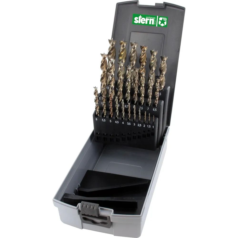 STERN Holzspiralbohrer-Kassette Nr, 307 HS Bohrer ø 1-13 mm 25-teilig
