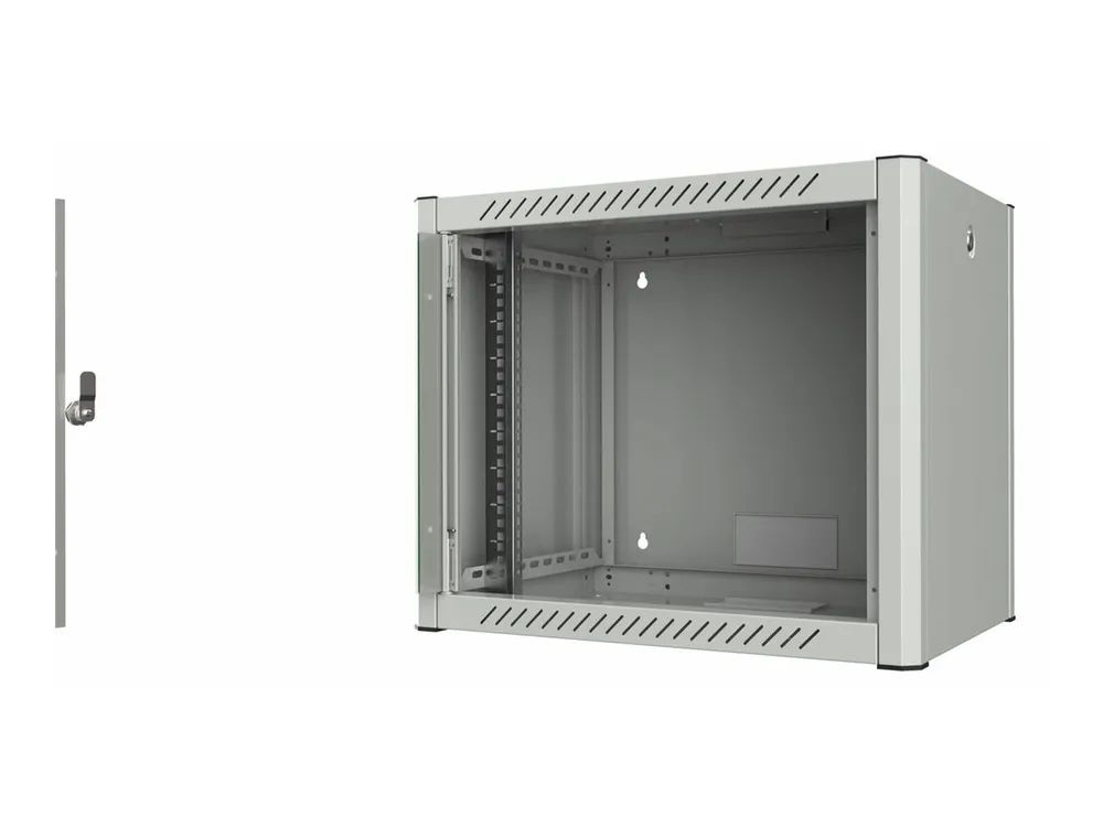 Lanview by Logon - Schrank Netzwerkschrank - 60 x 45, pro - geeignet für Wandmontage - weiß, RAL 7035 - 9U - 48.3 cm (19")