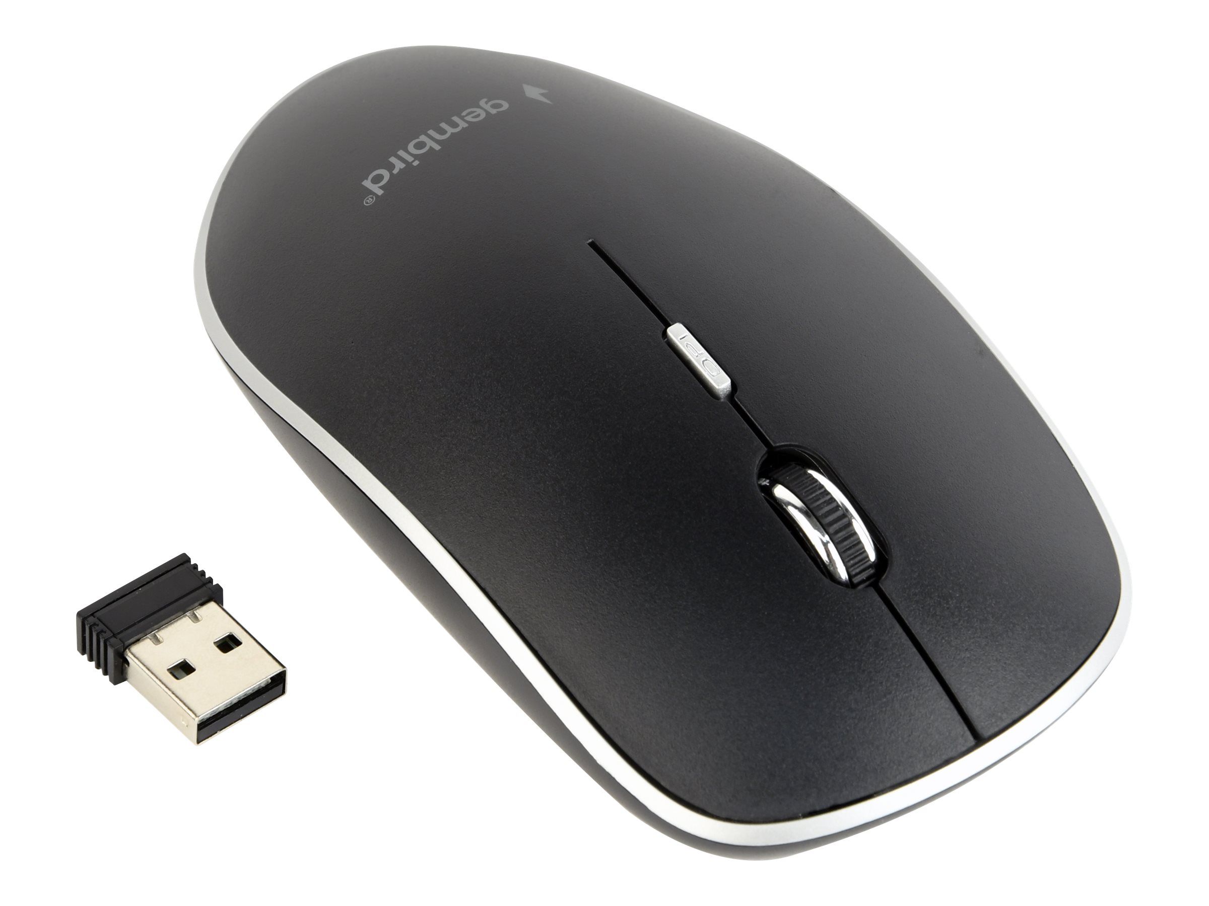 Gembird MUSW-4B-01 - Maus - optisch - 4 Tasten - kabellos - 2.4 GHz - kabelloser Empfänger (USB)