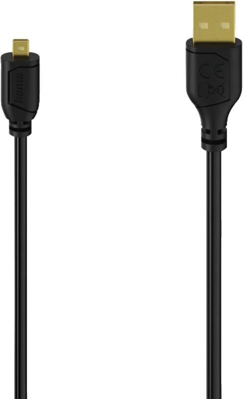 Hama 74263 Mini-USB-Kabel, B8, Flexibel, 0,75m