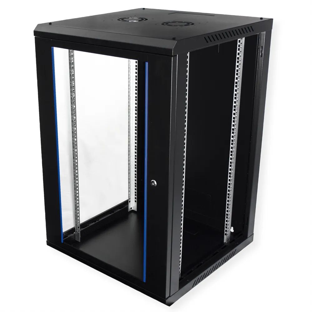 VALUE 19-Zoll Wandgehäuse 18HE, 600x600mm schwarz, Bausatz