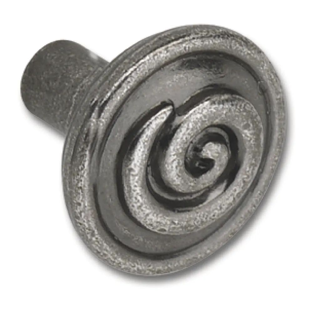 Siro Knopf Ian Smith ø 30 mm, Tiefe 29 mm, ZN altsilber