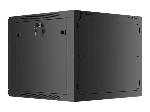 Lanberg WF01-6609-00B - Schrank Netzwerkschrank - geeignet für Wandmontage - Schwarz, RAL 9004 - 9U - 48.3 cm (19")
