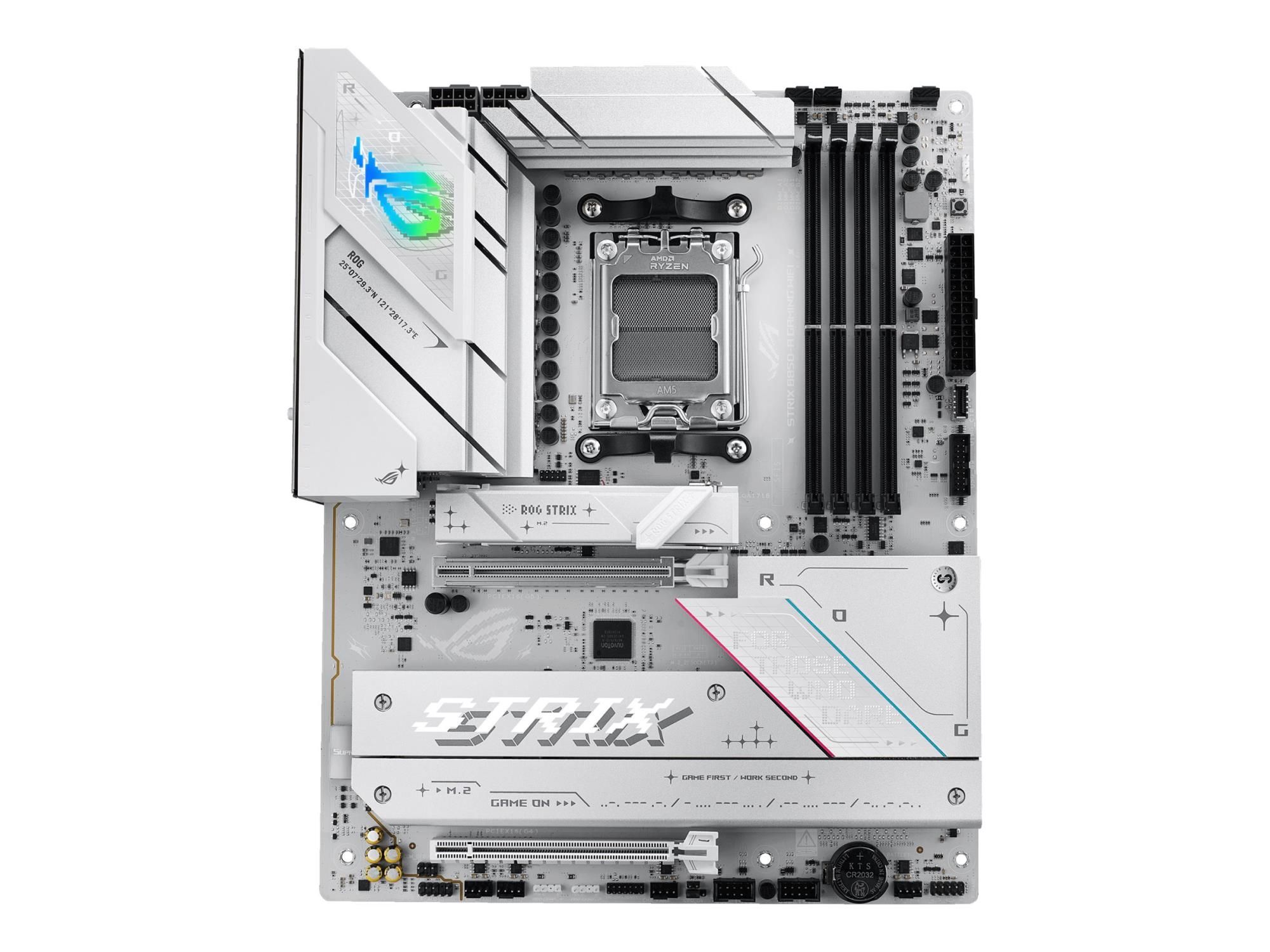 ASUS ROG STRIX B850-A GAMING WIFI - Motherboard - ATX - Socket AM5 - AMD B850 Chipsatz - USB-C 3.2 Gen 2x2, USB-C 3.2 Gen2, USB 3.2 Gen 2, USB 3.2 Gen 1 - 2.5 Gigabit LAN, Wi-Fi 7, Bluetooth - Onboard-Grafik (CPU erforderlich)