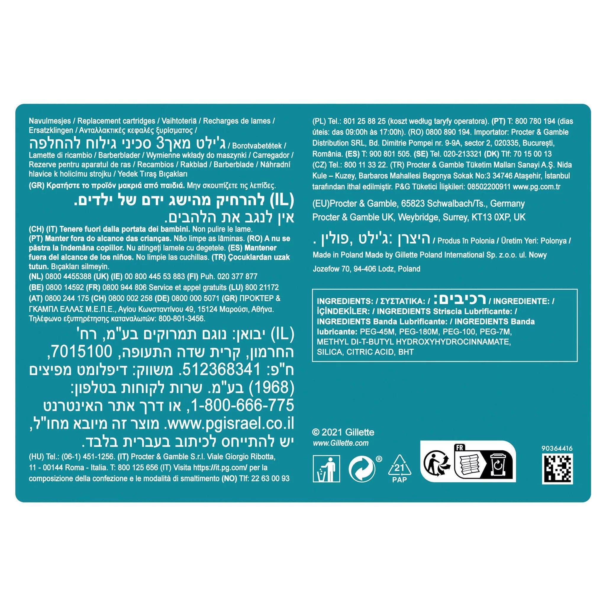 Gillette Mach3 Systemklingen 24er -  Online Versandvariante