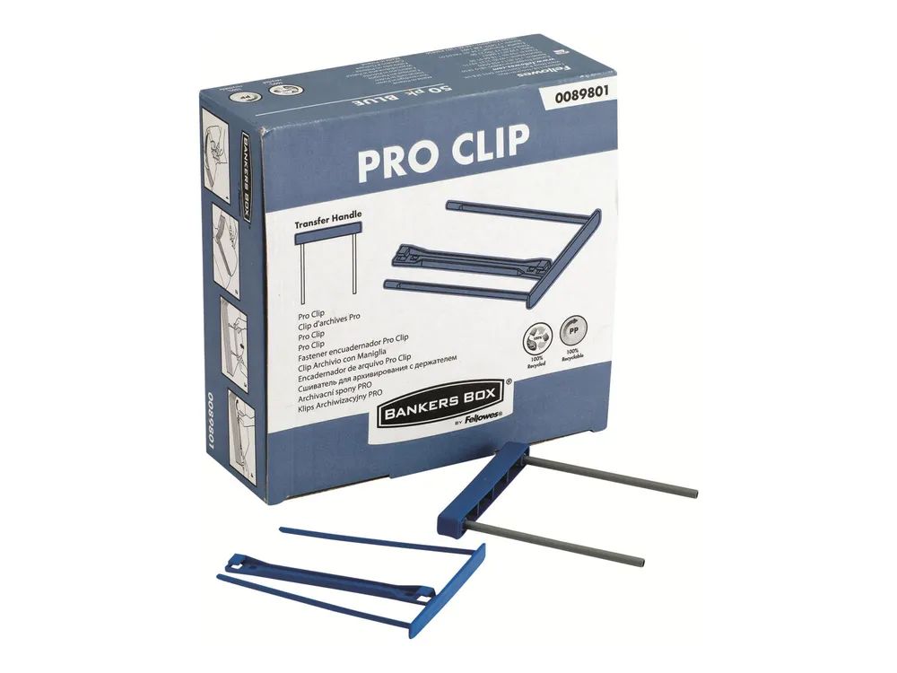 Fellowes Bankers Box Pro Clip - Clip-Befestigungsmechanismus - Blau (Packung mit 50)
