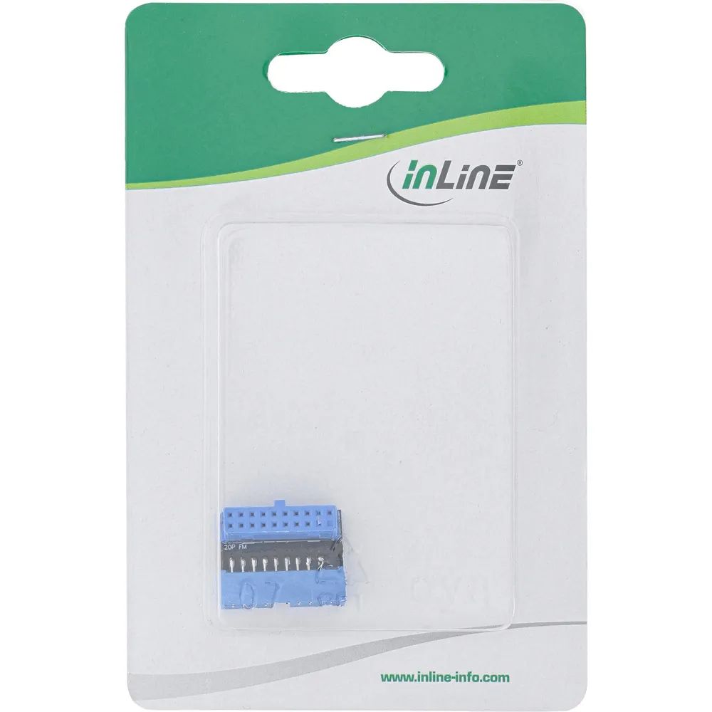 InLine USB 3.0 Adapter intern - Pfostenanschluss Stecker/Buchse - oben gewinkelt
