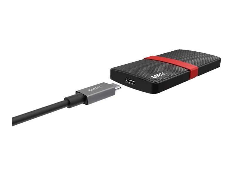 EMTEC X200 - SSD - 2 TB - extern (tragbar) - USB 3.2 Gen 1 (USB-C Steckverbinder)