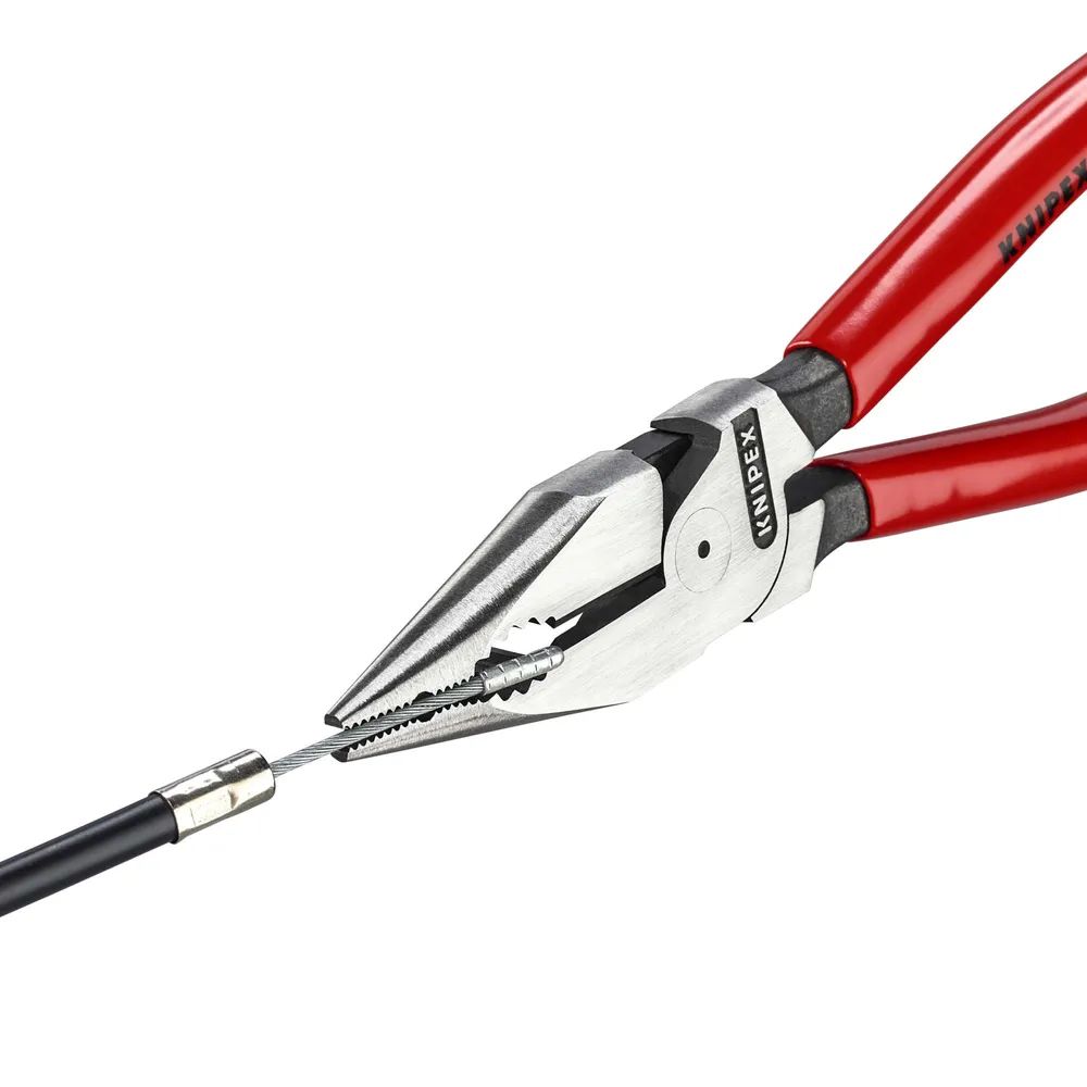 KNIPEX Spitz-Kombizange mit Kunststoff überzogen schwarz atramentiert 185 mm
