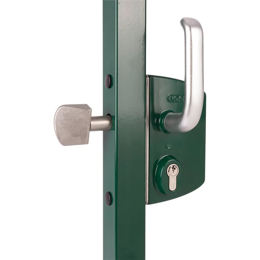 Locinox Schiebetorschloss LSKZ4040U2L, für 40 mm Vierkantrohr, Aluminium silberfärbig