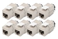 DIGITUS CAT 6A Keystone Modul, geschirmt mit intelligentem Kabelmanager - 8 Stk.
