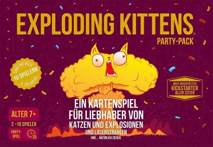 Asmodee GmbH Exploding Kittens Party-Pack