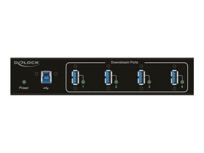 Delock External Industry Hub 4 x USB 3.0 Type-A with 15 kV ESD protection