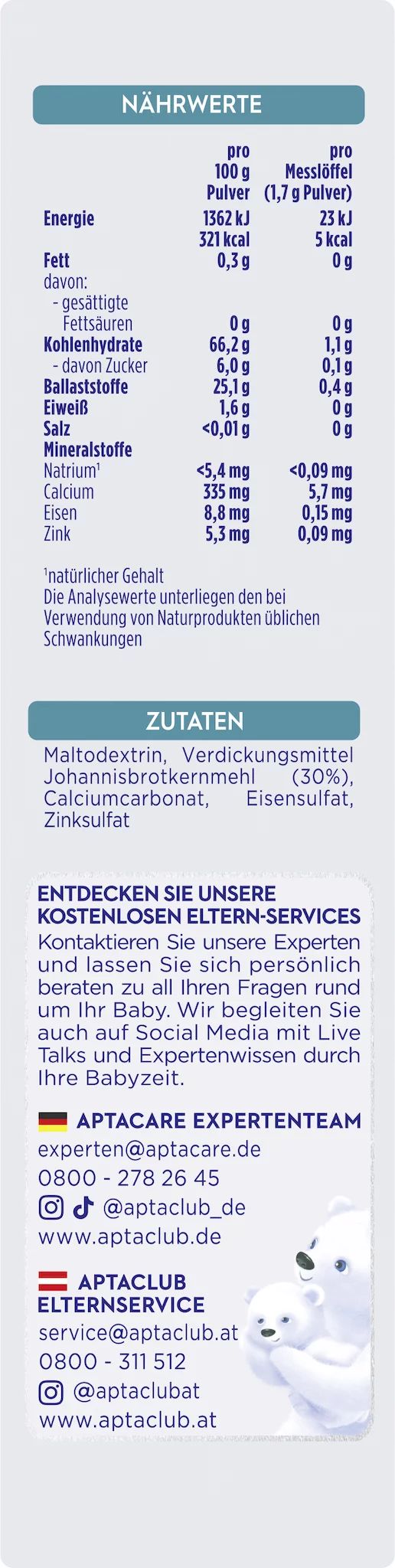 Aptamil Anit-Reflux Andickungsmittel 135g