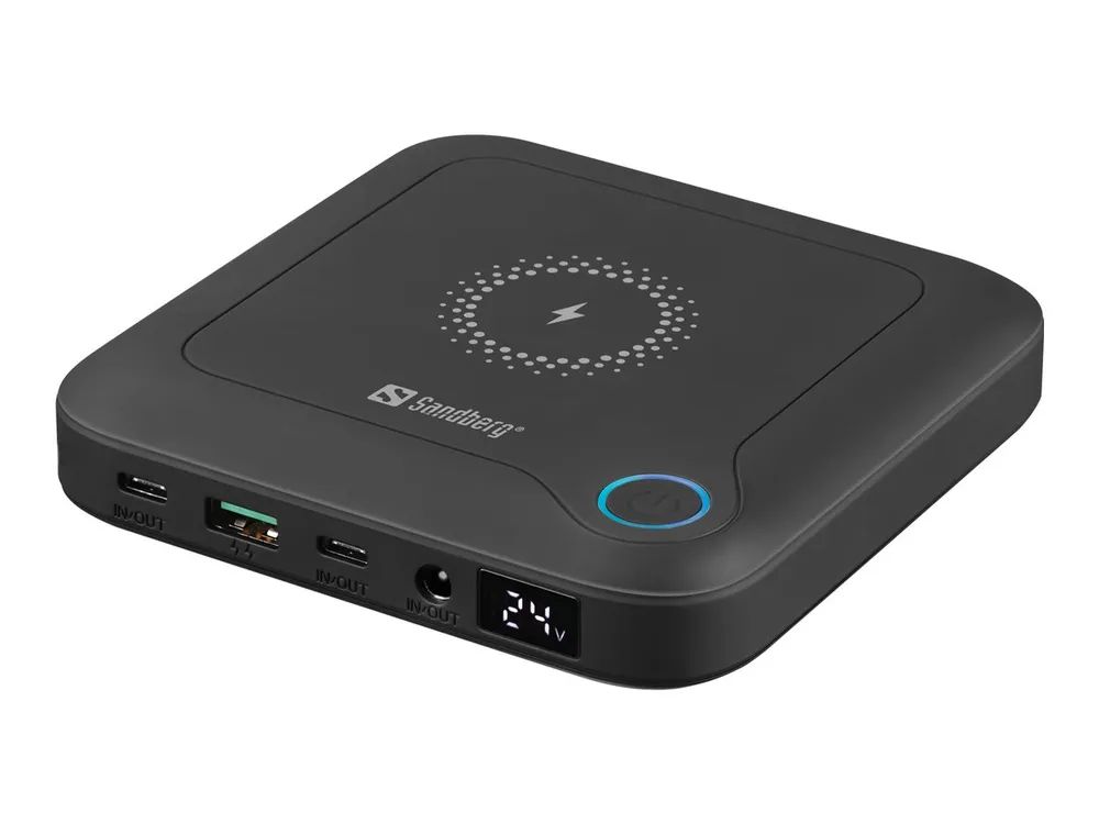 SANDBERG Powerbank - Alles in einem - 25000 mAh - 91.2 Wh - 91 Watt - 6.7 A - PD - 4 Ausgabeanschlussstellen (power DC jack, 2 x USB-C, USB)