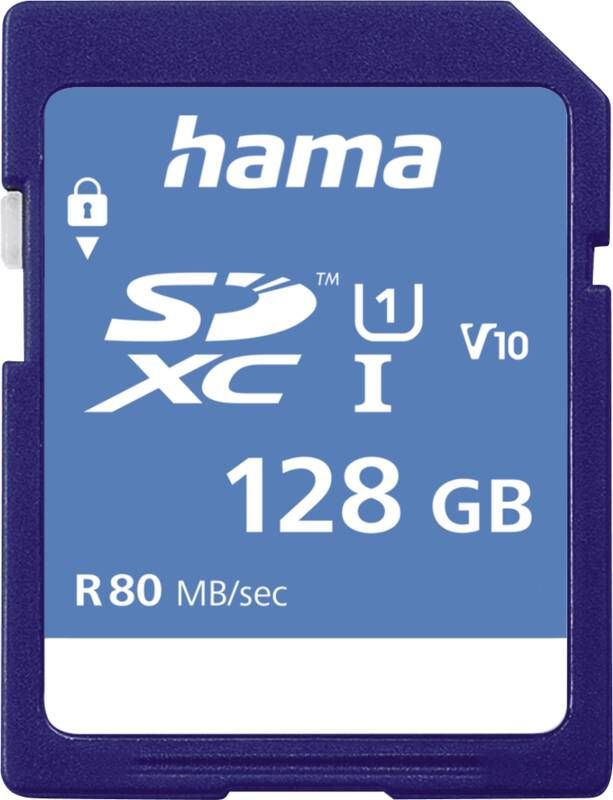 Hama 213111 SDXC 128GB C10 UHS-I 90MB/s, Schmal