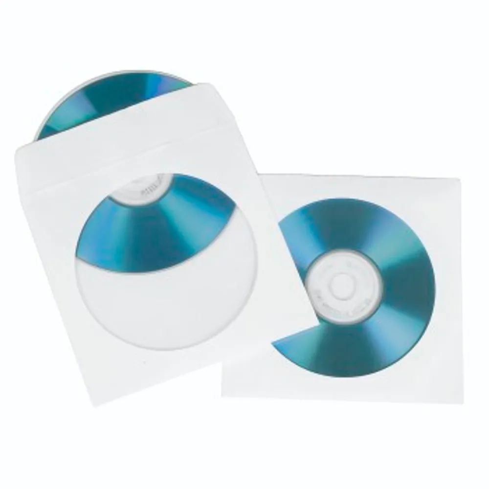 Hama CD-/DVD-Papier-Schutzhüllen, Weiß, 50er-Pack