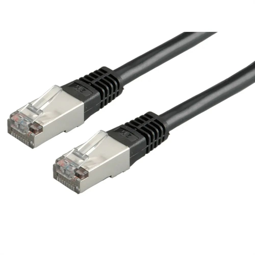 ROLINE Patchkabel Cat.5e (Class D) S/FTP, schwarz, 1 m