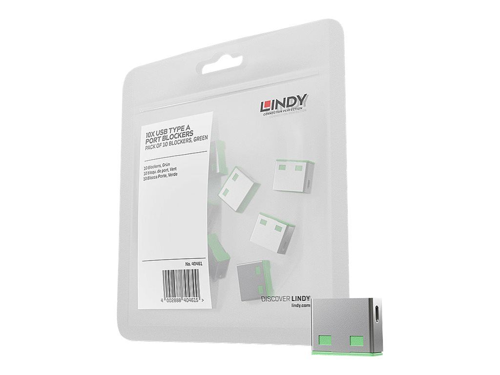 Lindy USB Port Blocker - USB-Portblocker - grün (Packung mit 10)