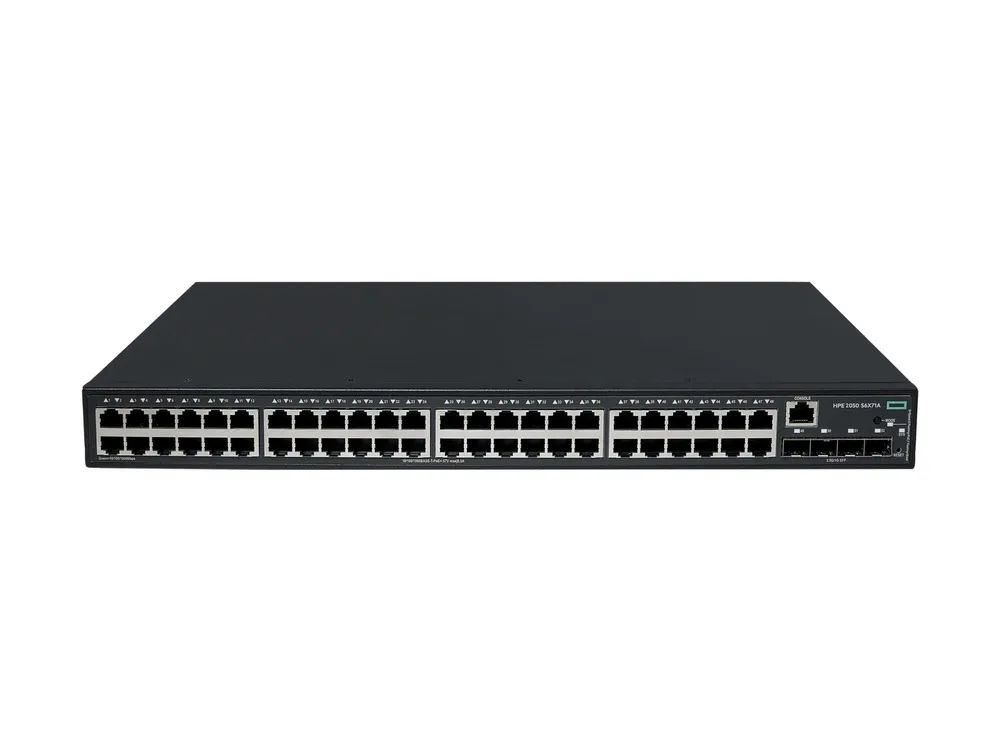 HPE Networking Comware 2050 48p 10/100/1000BASE-T PoE+ 4p SFP 1G/2.5G 410W - Switch - managed - 48 x 10/100/1000Base-T (PoE+)