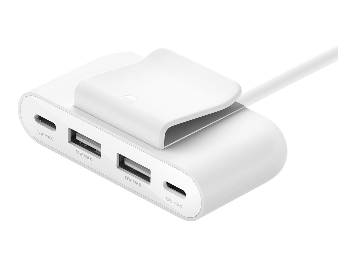 Belkin 4port USB Power Extender 2xC 2xA up to 30w White