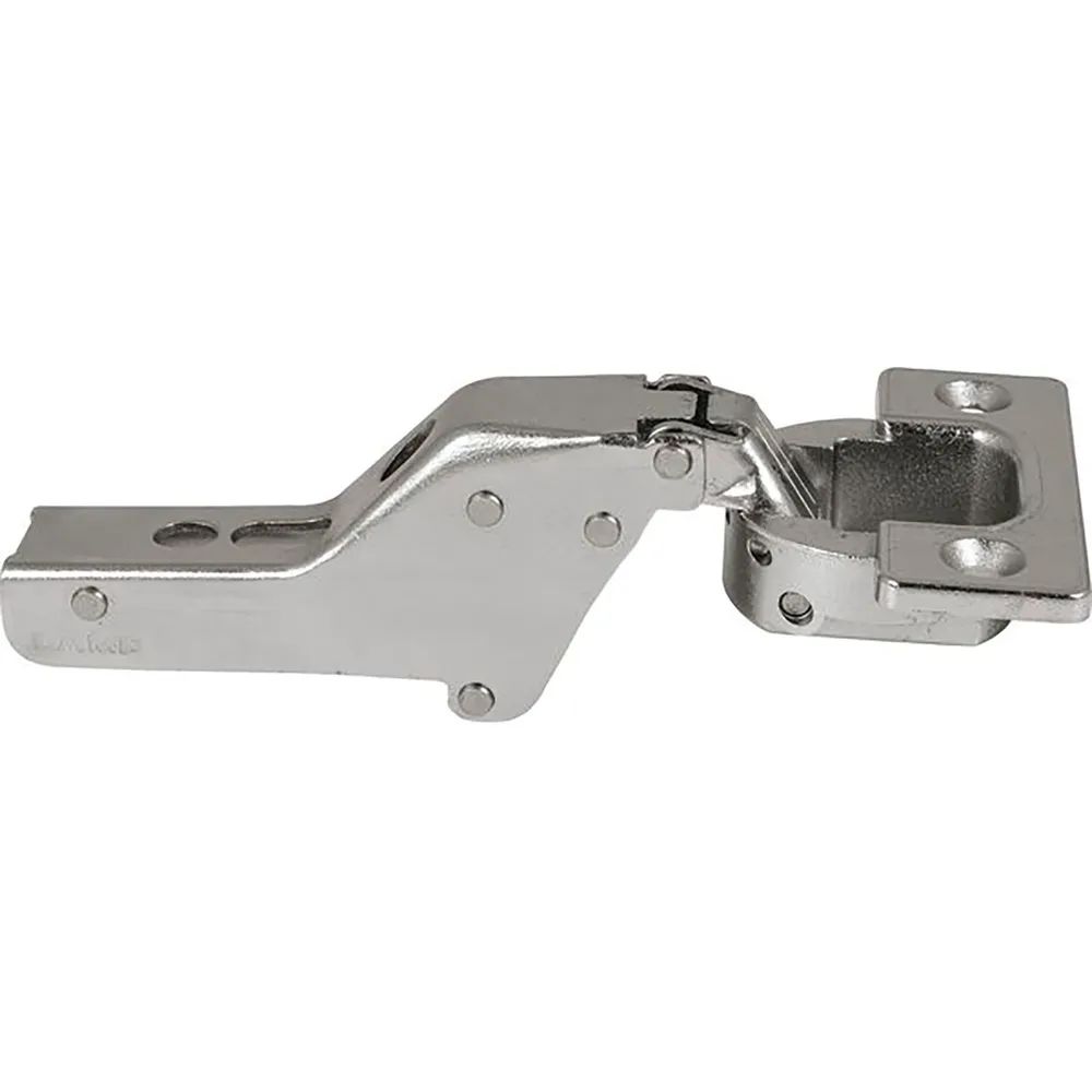 LAMP® Schwerlast Möbel Scharnier 95°, Innenanschlag, mit Feder, vernickelt