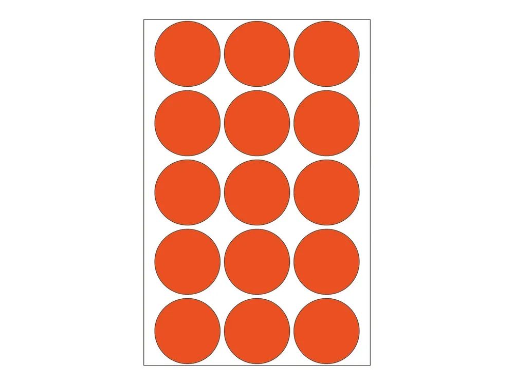 HERMA Papier - permanent selbstklebend - Rot - 32 mm rund 480 Etikett(en) (32 Bogen x 15)