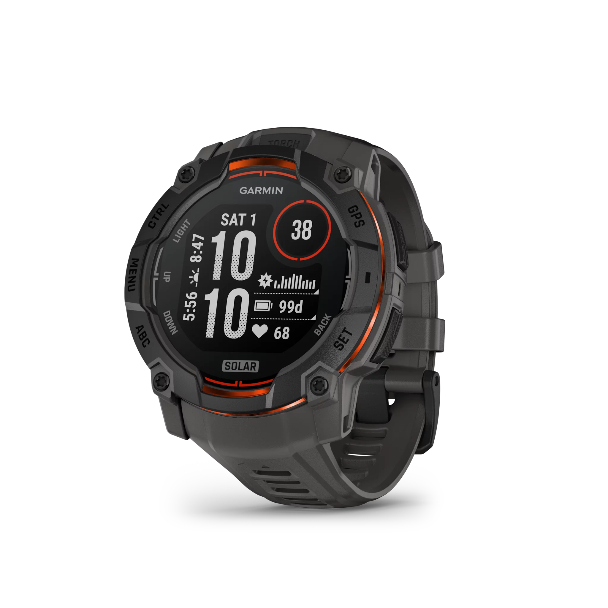 Garmin Instinct 3,50mm,Solar,Black Bezel mit Charcoal Band
