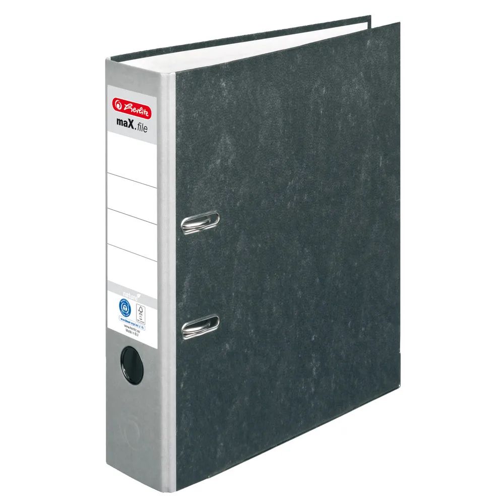 herlitz Ordner maX.file nature, A4, 8cm, grau