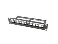 Lanberg 10" Patchpanel Blank 1U Keystone Organizer s - Patch-Panel