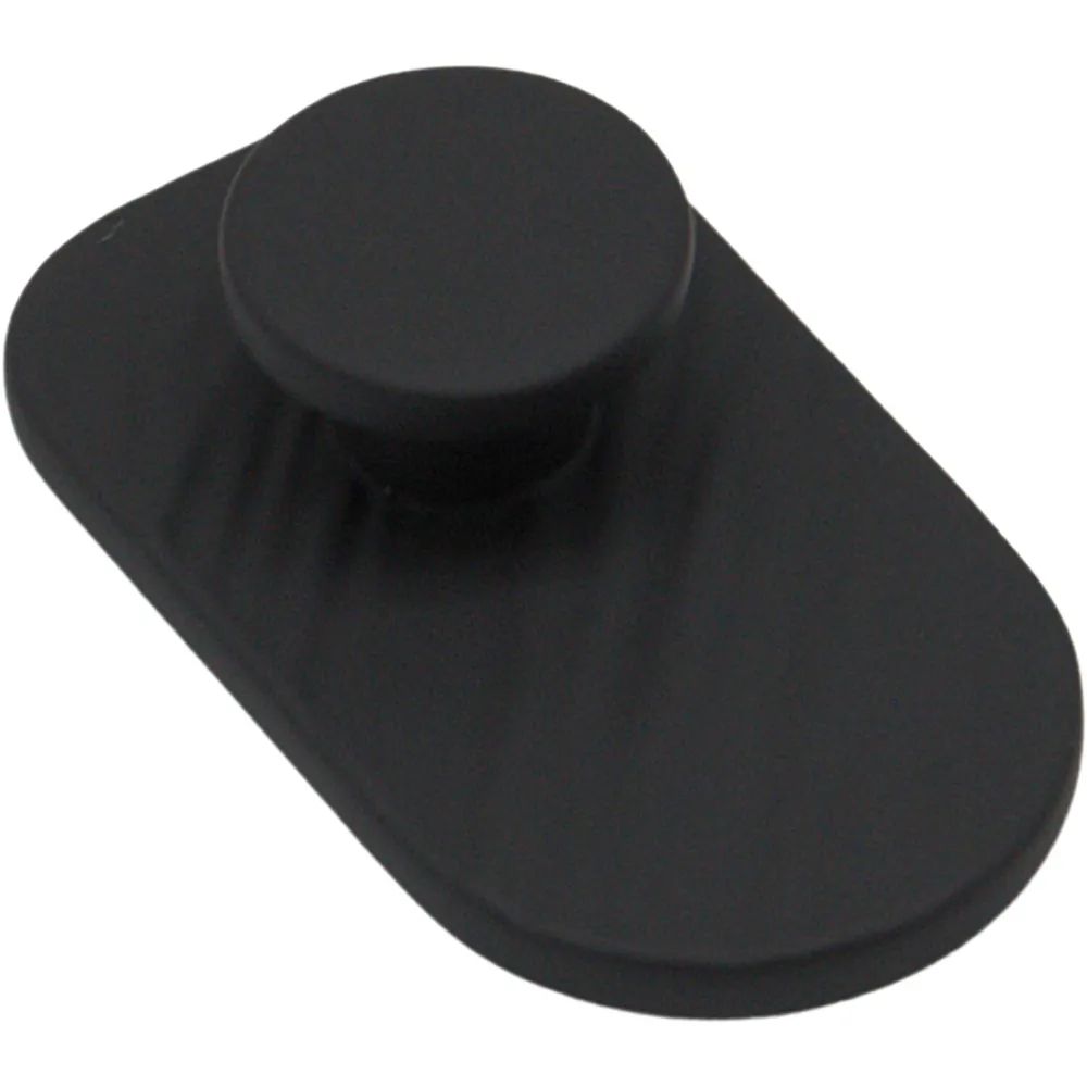 Desoodo Mantelhaken Cozy Hook 3 - Platte abgerundet Haken glatt, Kunststoff schwarz