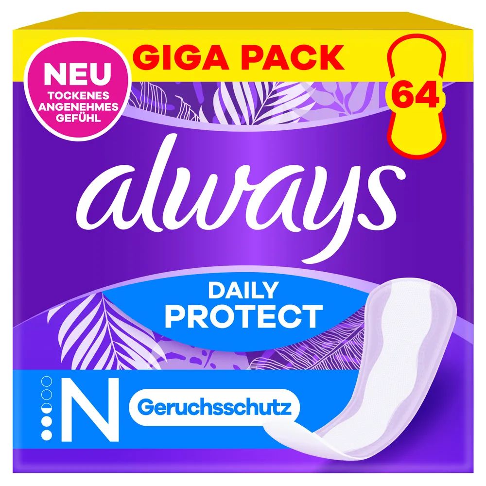 always Slipeinlage Daily Protect Normal mit leichtem Duft Gigapack 64
