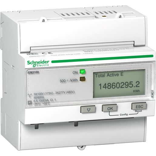 Schneider Electric ENERGIEZÄHLER 3PH+N 63A DIREKT / SCHN.E A9MEM3100