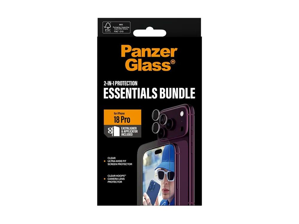 PanzerGlass Essentials Bundle - Schutzkit Display/Objektiv für Handy