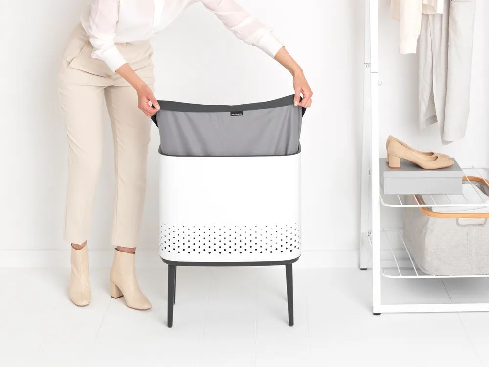 Brabantia Bo Wäschekorb, 60 L - White