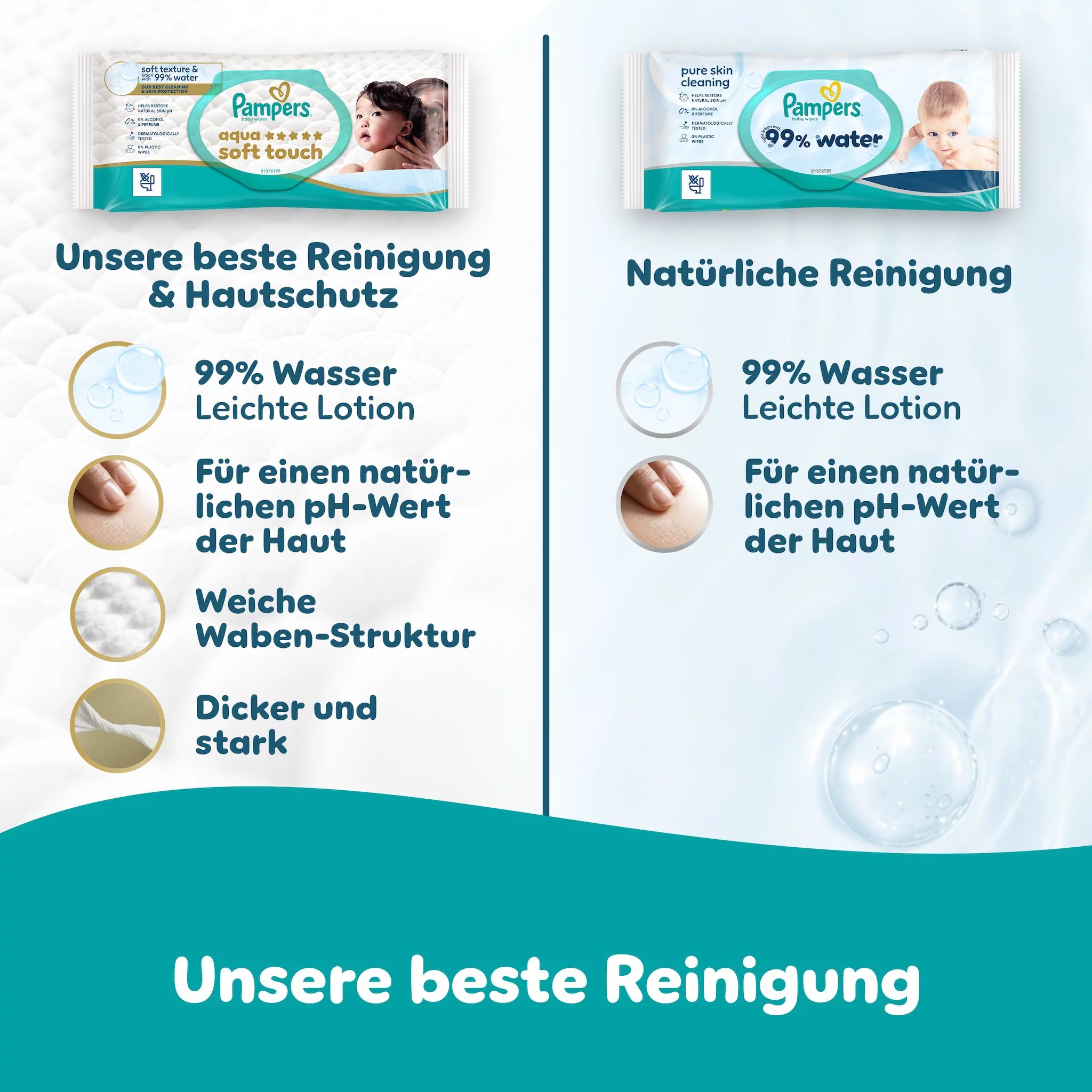 Pampers Feuchte Tücher Aqua Soft touch 18x