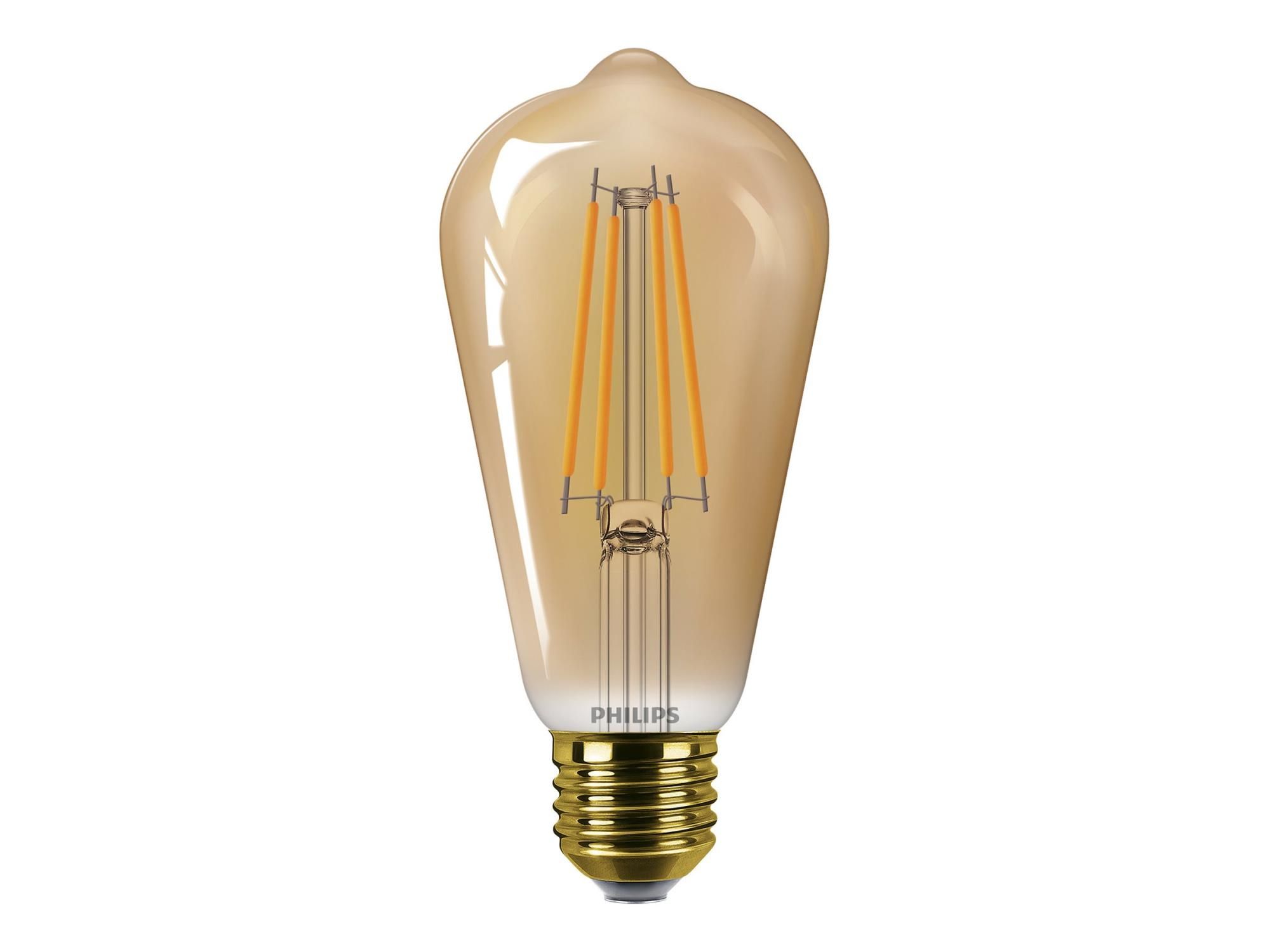 Signify Philips Vintage - Glühbirne mit LED-Filament - Form: ST64 - E27 - 3.1 W (Entsprechung 25 W)