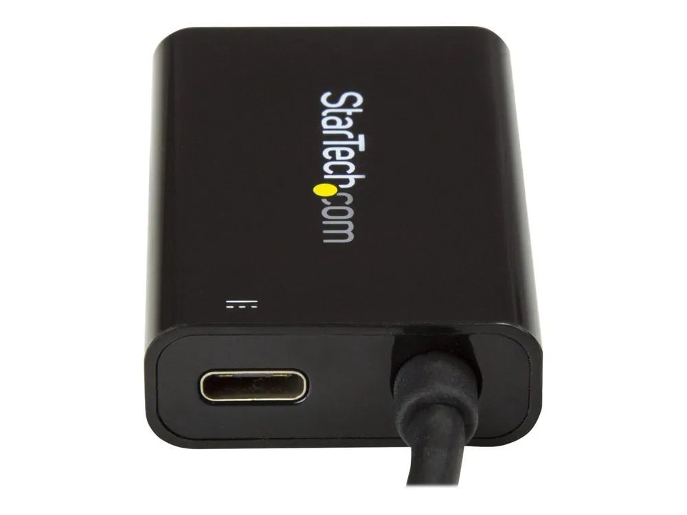 StarTech.com USB C to HDMI 2.0 Adapter with Power Delivery, 4K 60Hz USB Type-C to HDMI Display/Monitor Video Converter, 60W PD Pass-Through Charging Port, Thunderbolt 3 Compatible, Black - USB-C Display Adapter (CDP2HDUCP)