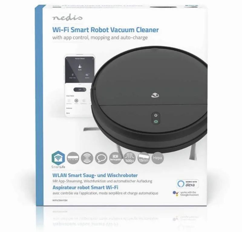 Nedis SAUG/WISCH ROBOTER SMART 0,2L / NEDIS WIFIVCR001CBK SW WIFIVCR001CBK