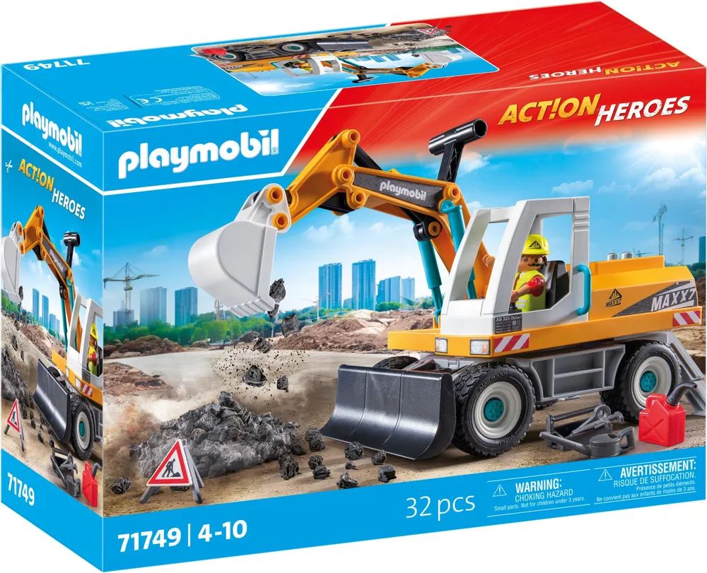 PLAYMOBIL 71749 Action Heroes Großer Bagger