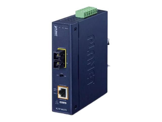 Planet IP30 Industrial/1000BAS to 100/Converter - Converter - Glasfaser (LWL)