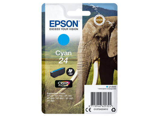 Epson 24 Elefant Claria Photo HD Single