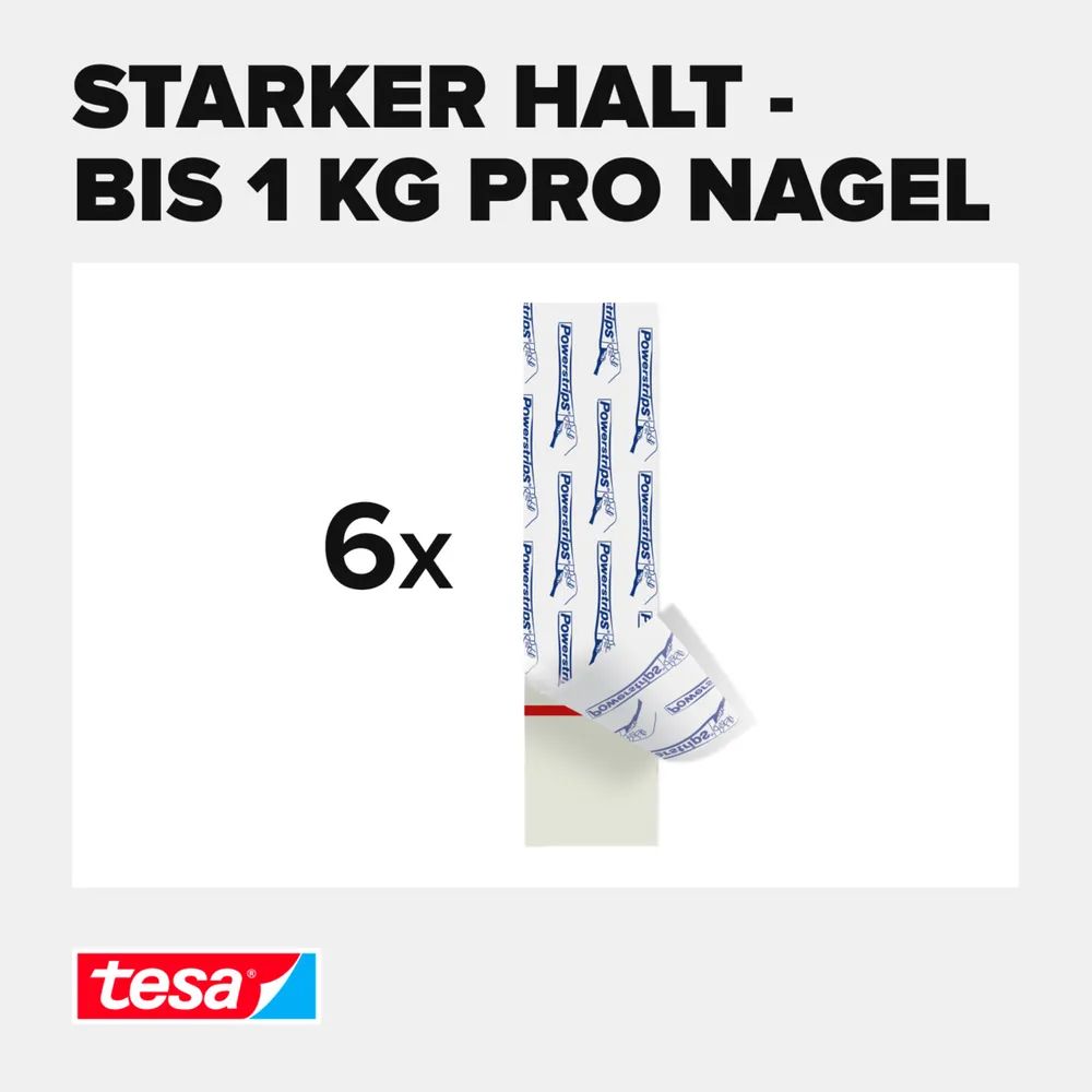 Tesa Klebestreifen Tapete & Putz bis 6St.
