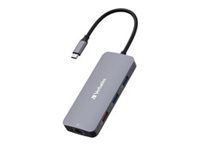 Verbatim CMH 09 - Hub - 1 x HDMI + 2 x USB-C 3.2 Gen 2 + 3 x USB 3.2 Gen 1 + 1 x 1 Gigabit Ethernet