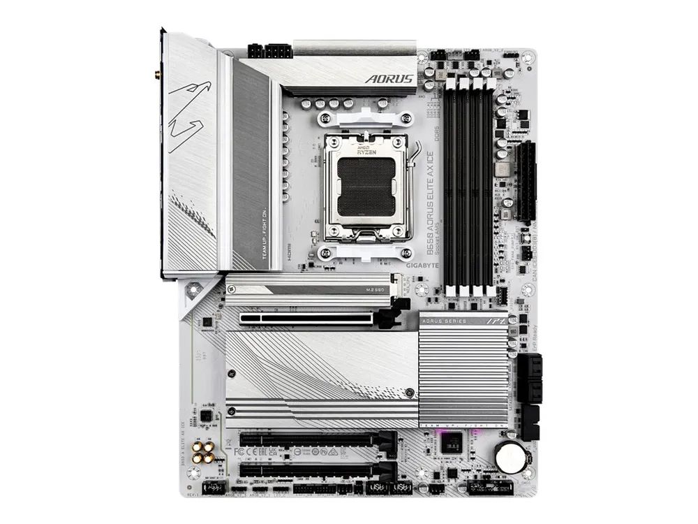 Gigabyte MB GBT AMD AM5 B650 A ELITE AX ICE - AMD Sockel AM5 (Ryzen Zen4) - ATX