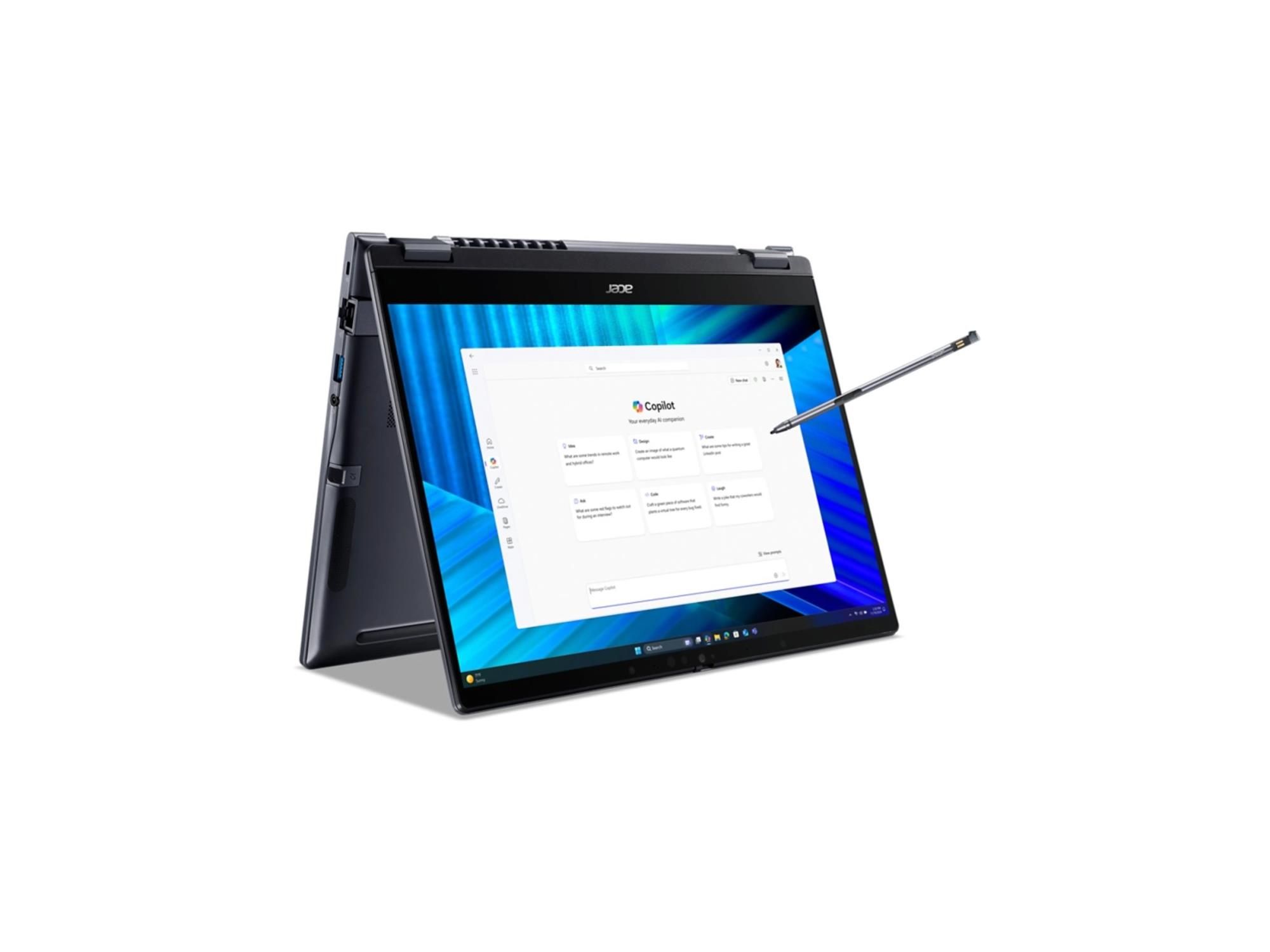 Acer TravelMate P4 Spin 14 TMP414RN-55-TCO - Flip-Design - Intel Core Ultra 7 255U / 2 GHz - Win 11 Pro - Intel Graphics - 32 GB RAM - 1.024 TB SSD QLC, NVMe - 35.6 cm (14")