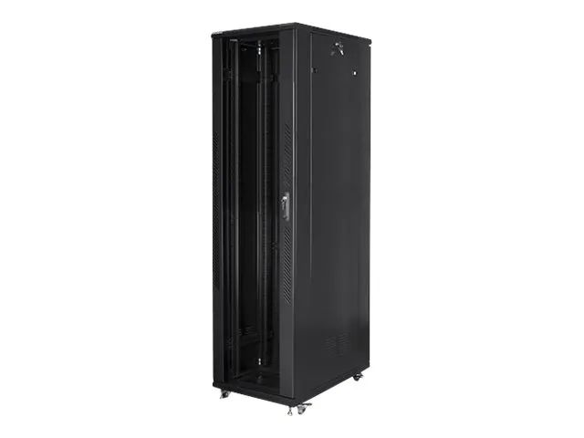 Lanberg Schrank Netzwerkschrank - mit 4 Lüfter - 230 V - Schwarz, RAL 9004 - 47U - 48.3 cm (19")