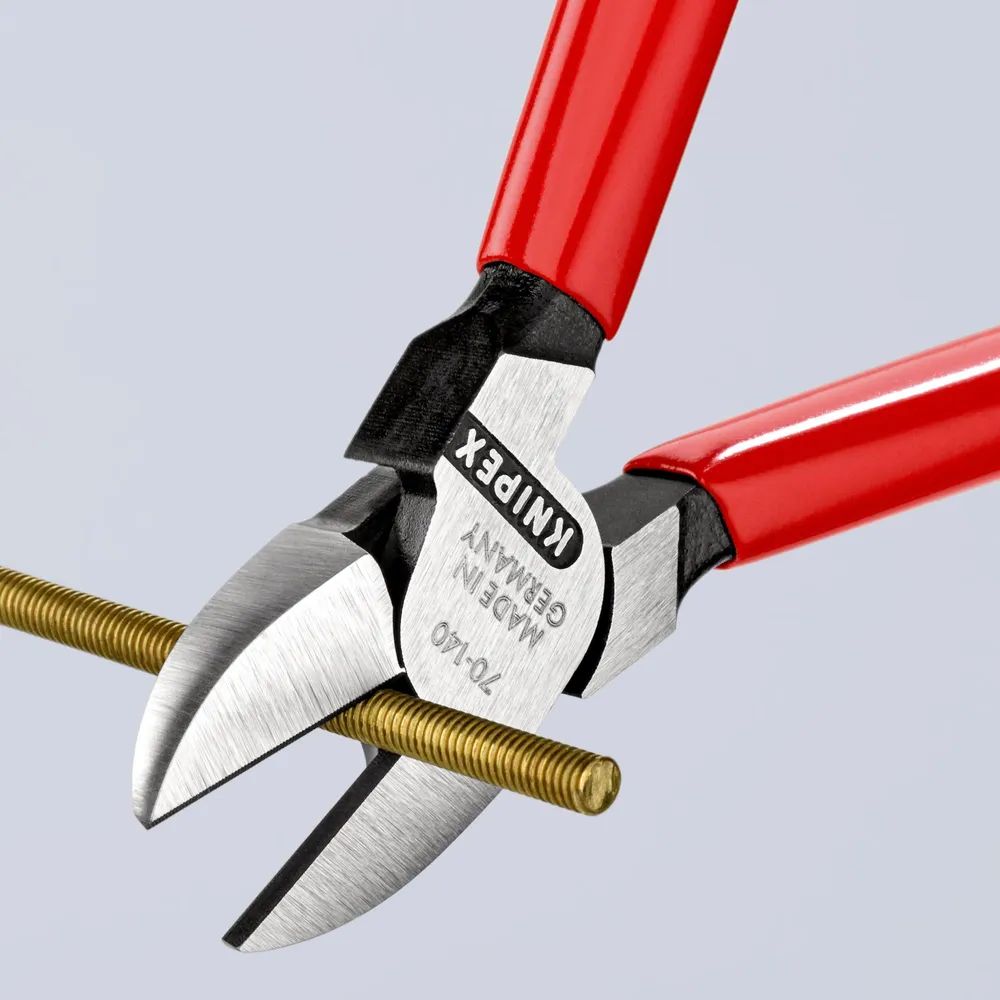 KNIPEX Seitenschneider mit Kunststoff überzogen schwarz atramentiert 140 mm