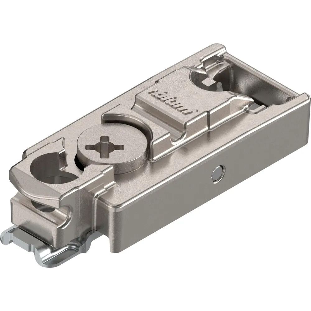 BLUM CLIP Exzenter Montageplatte gerade, Zink, Schrauben, Distanz 3 mm